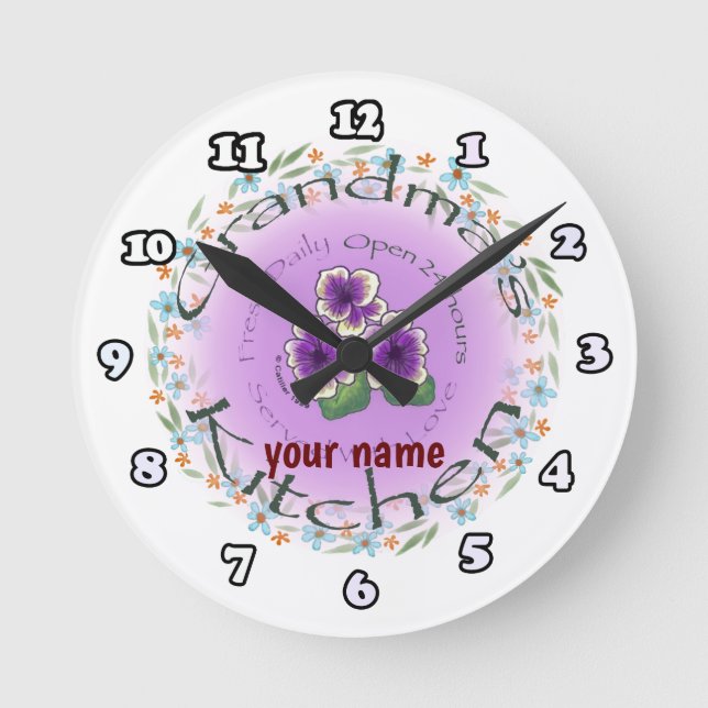 Grandmas Kitchen  Round Clock (Front)
