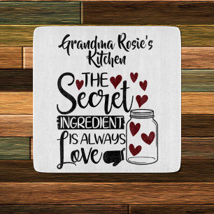 Grandma's Kitchen   Secret Ingredient is Love Cutting Board