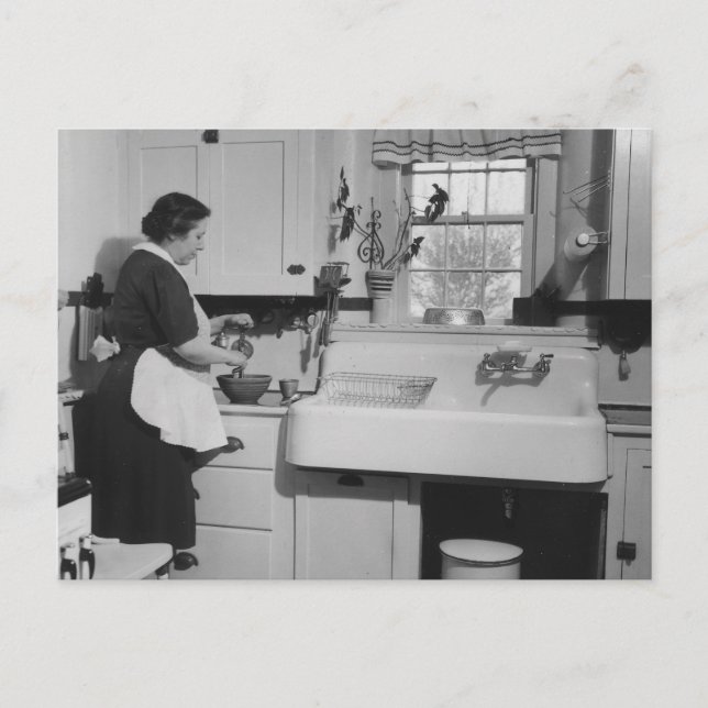 Grandma's Kitchen - Vintage Postcard (Front)