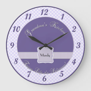 Grandmas Kitchen Wall Clock - Chex Purple