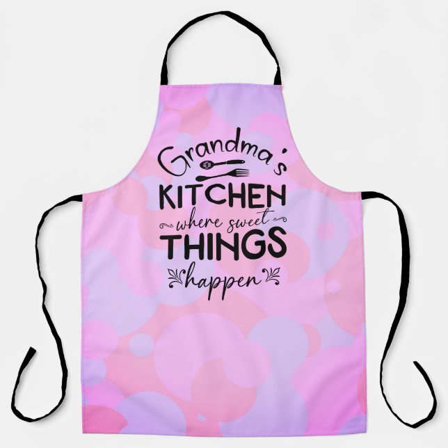 Grandma's Kitchen Where Sweet Things Happen Apron (Front)