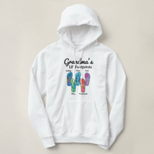 Grandma's Lil' Footprints Personalised Flip Flop Hoodie