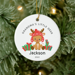 Grandma's Little Deer Christmas Ornament