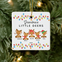 Grandma's Little Deers Christmas Ornament