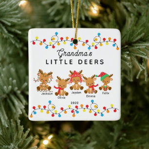 Grandma's Little Deers Christmas Ornament