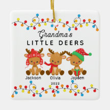 Grandma's Little Deers Christmas Ornament
