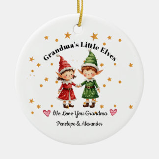 Grandma's Little Elves Personalised Ornament