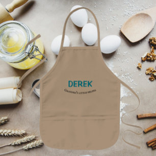 Grandma's Little Helper Boy's Name Kids Apron