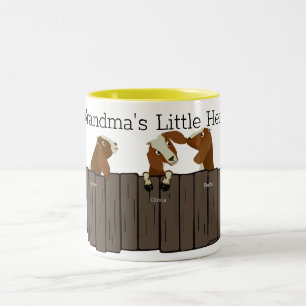 Grandmas Little Herd of 3 Goats Two-Tone Coffee Mug