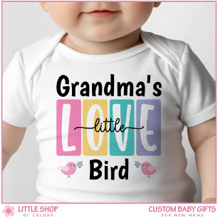 Grandma's Little Love Bird Custom Girl's Baby Bodysuit