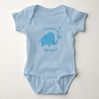 Grandma's Little Peanut in Baby Blue Baby Bodysuit