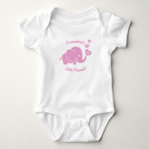 Grandma's Little Peanut in Pretty Pink Baby Bodysuit