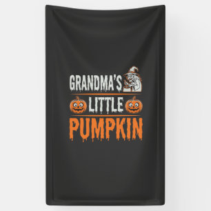 Grandma's Little Pumpkin Halloween Witch Design Banner