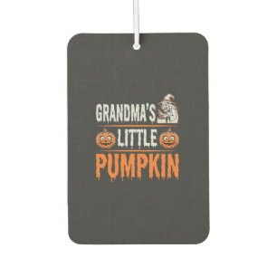 Grandma's Little Pumpkin Halloween Witch Design Car Air Freshener
