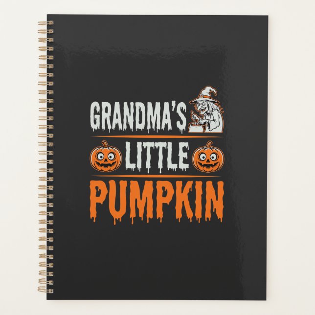 Grandma's Little Pumpkin Halloween Witch Design Planner (Front)
