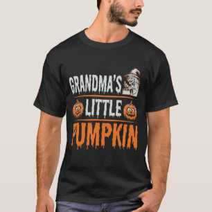 Grandma's Little Pumpkin Halloween Witch Design T-Shirt