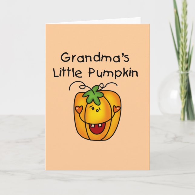 Grandma's Little Pumpkin T-shirts and gifts Card (Front)