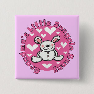 Grandma's Little Snuggle Bunny 15 Cm Square Badge