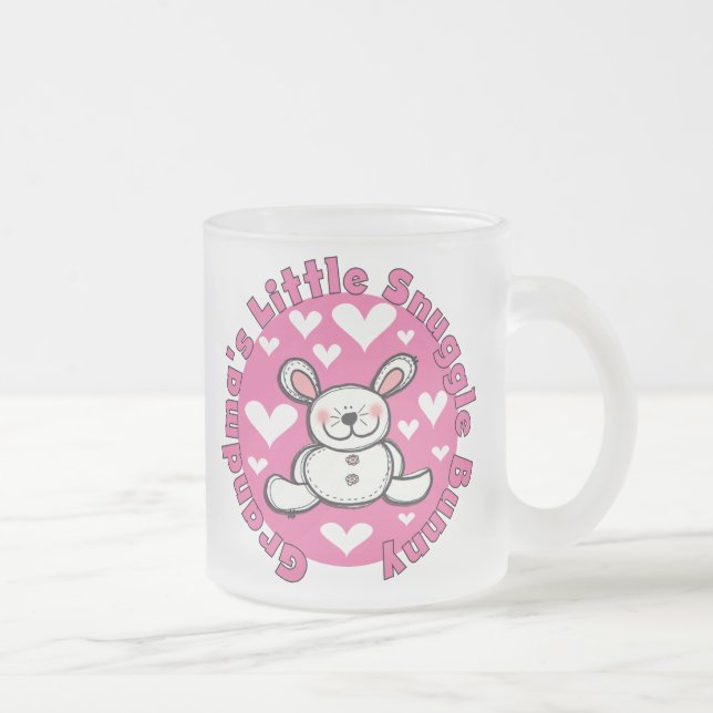 Grandma's Little Snuggle Bunny Frosted Glass Coffee Mug (Right)