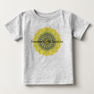 Grandma's Little Sunshine with Sunflower Design Baby T-Shirt