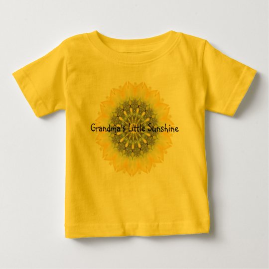 Grandma's Little Sunshine with Sunflower Design Baby T-Shirt