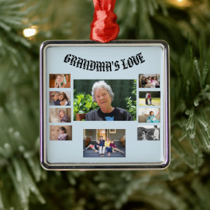 Grandma's Love 10 photos  Metal Tree Decoration