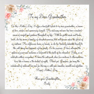 Grandma's Love: A Mother's Day Tribute to Grandma Poster