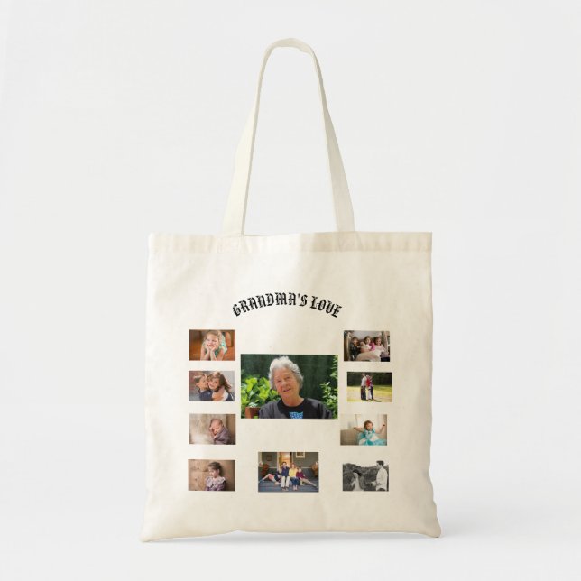 Grandma's Love Large Tote Bag (Front)