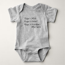 Grandma's Meatballs Stages of Eating Baby Romper