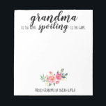 Grandma's Note Pad<br><div class="desc">perfect for everyday notes with a tad something special for grandma

grandma gifts,  grandmother spoiling grandchildren,  personalised notepad for grandma,  grandchildren name gifts,  grandmother birthday gift,  grandmother grandparents day gift,  grandmother mothers day gift, </div>