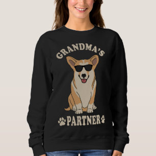 Grandmas Partner Corgi Dog Theme 355 Sweatshirt