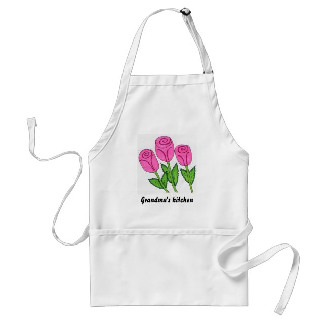 Grandmas Pink Roses Standard Apron (Front)