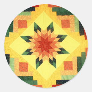 Grandma's Quilt Classic Round Sticker
