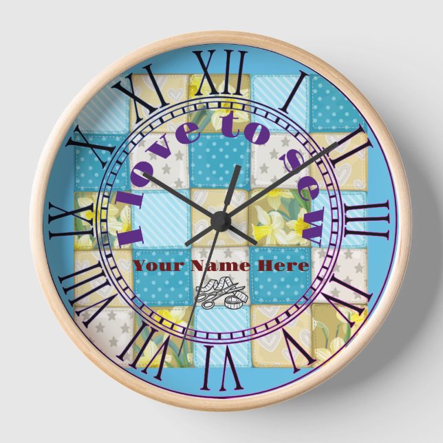 Grandma's Quilt Clock (Front)