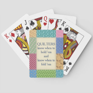 Grandma's Quilt Quotation Custom Playing Cards