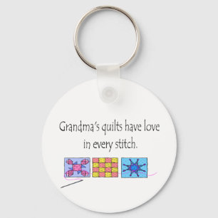 Grandma's Quilts T-shirts and Gifts. Key Ring
