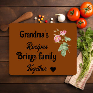 Grandma's recipe brings family together mother's  cutting board