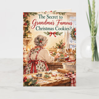 Grandma's Secret Christmas Cookie Recipe Funny Card