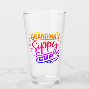 Grandma's sippy cup funny glass 