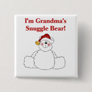 Grandma's Snuggle Bear Tshirts and Gifts 15 Cm Square Badge