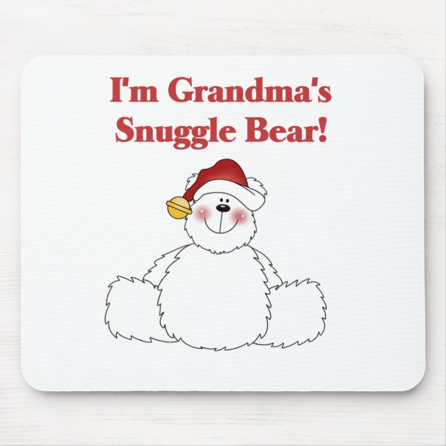 Grandma's Snuggle Bear Tshirts and Gifts Mouse Mat (Front)