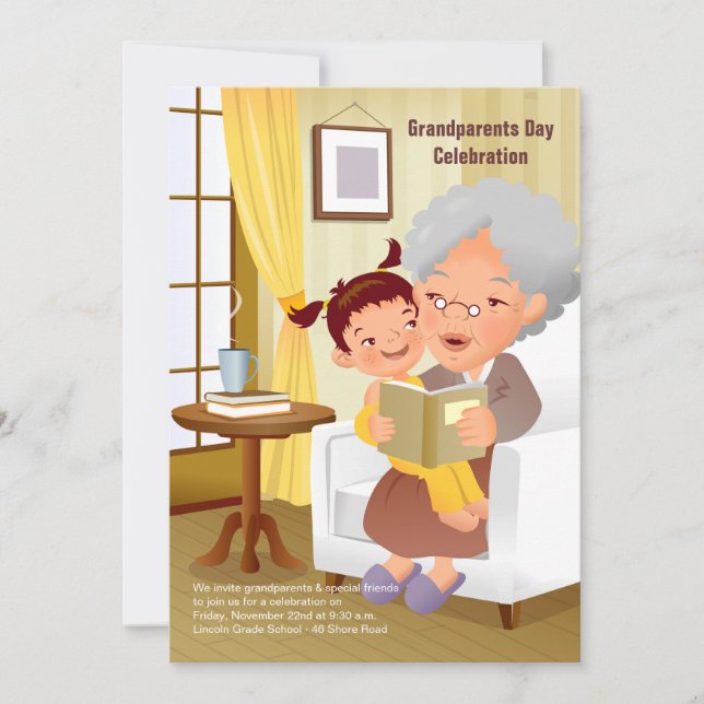 Grandma's Stories Grandparents Day Invitation (Front)