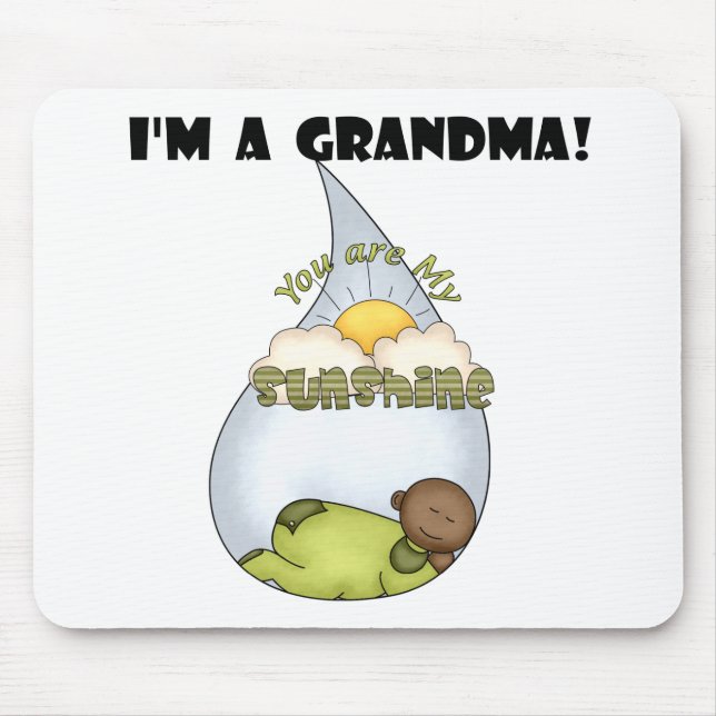 Grandma's Sunshine-African American Boy Mouse Mat (Front)