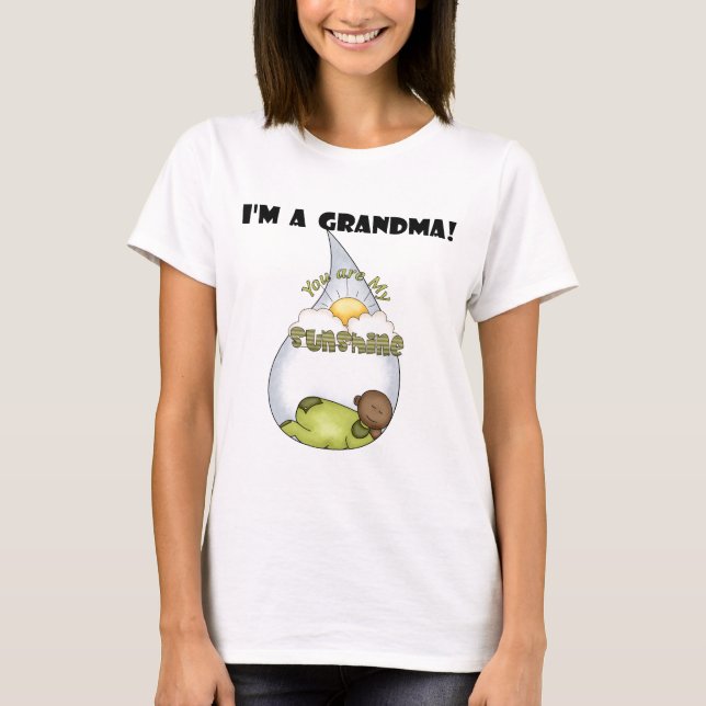 Grandma's Sunshine-African American Boy T-Shirt (Front)