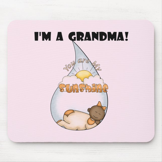 Grandma's Sunshine-African American Girl Mouse Mat (Front)