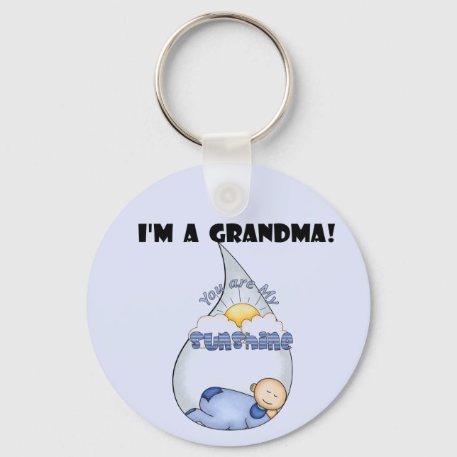 Grandma's Sunshine-Boy T-shirts and Gifts Key Ring (Front)
