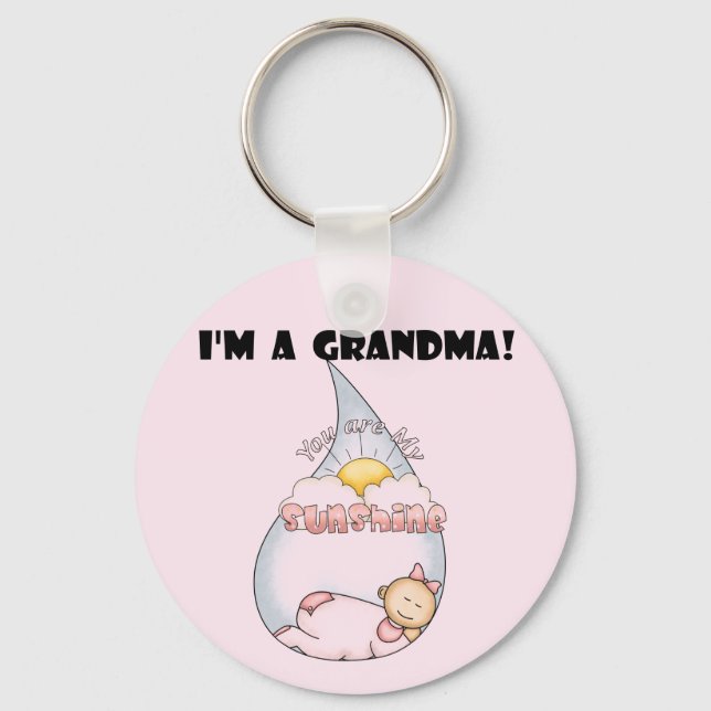 Grandma's Sunshine - Girl Tshirts and Gifts Key Ring (Front)