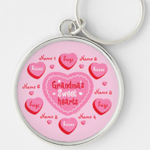 Grandma's Sweethearts Personalised Keychain