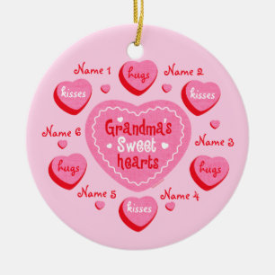 Grandma's Sweethearts Personalised Ornament