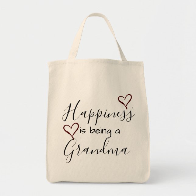 grandma's tote - happiness is being a grandma (Front)